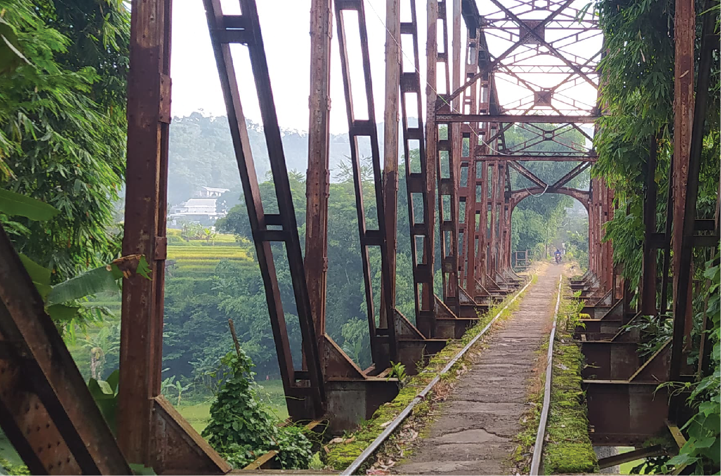 Abandoned railway bridge in Ciwidey