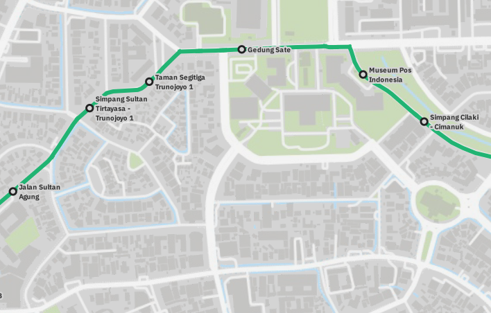 Snippet of Metro Jabar Trans FD1 map