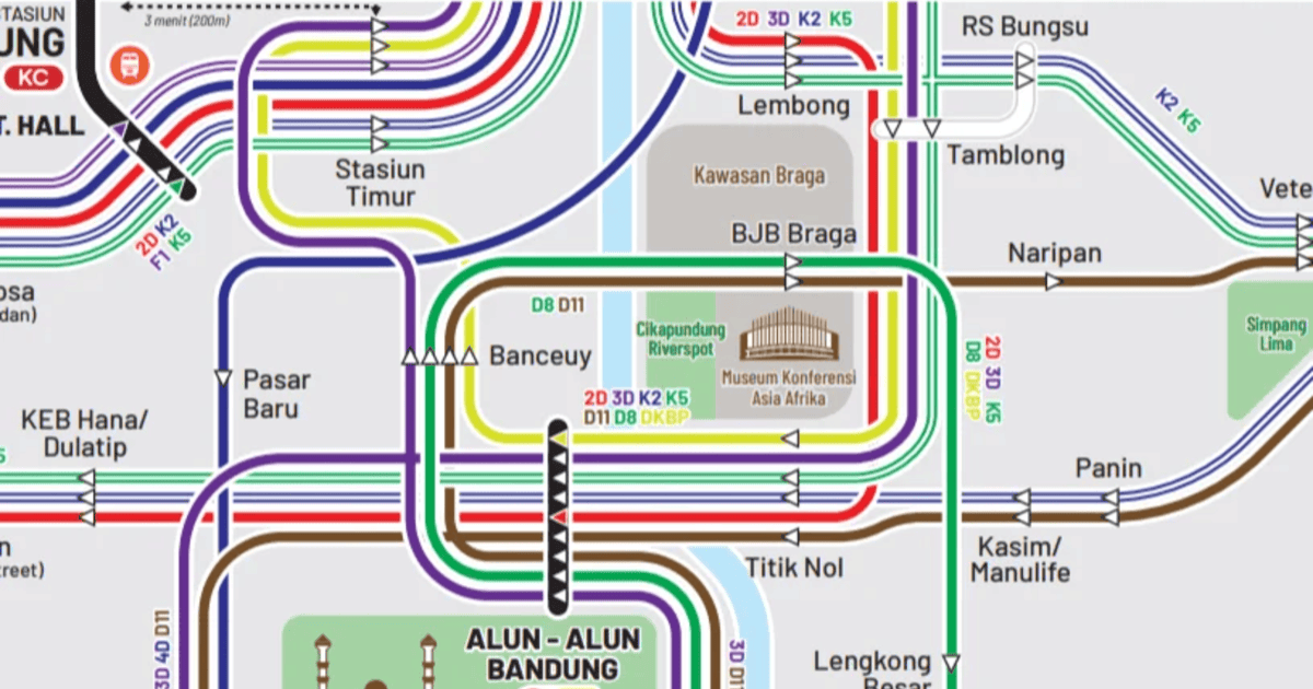 A snippet of Greater Bandung Transit Map