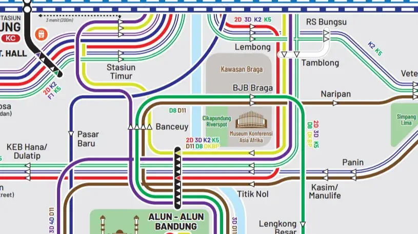 A preview of Greater Bandung Transit Map