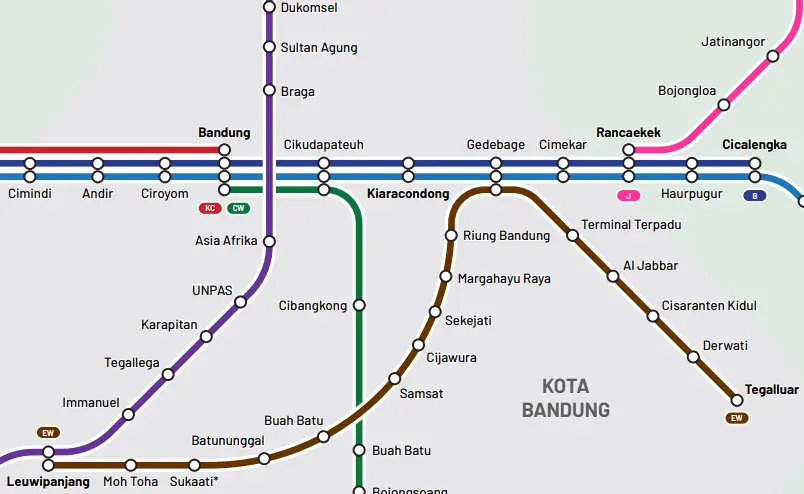 Snippet of Bandung Railway Map