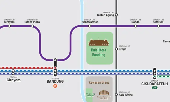 Snippet of Bandung Railway Map